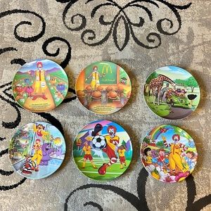 Six Vintage McDonalds Plates